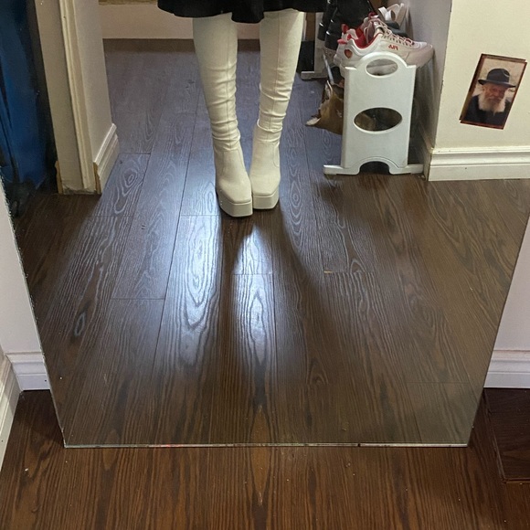Windsorsmith HIGH KNEE boots WHITE - Picture 3 of 5